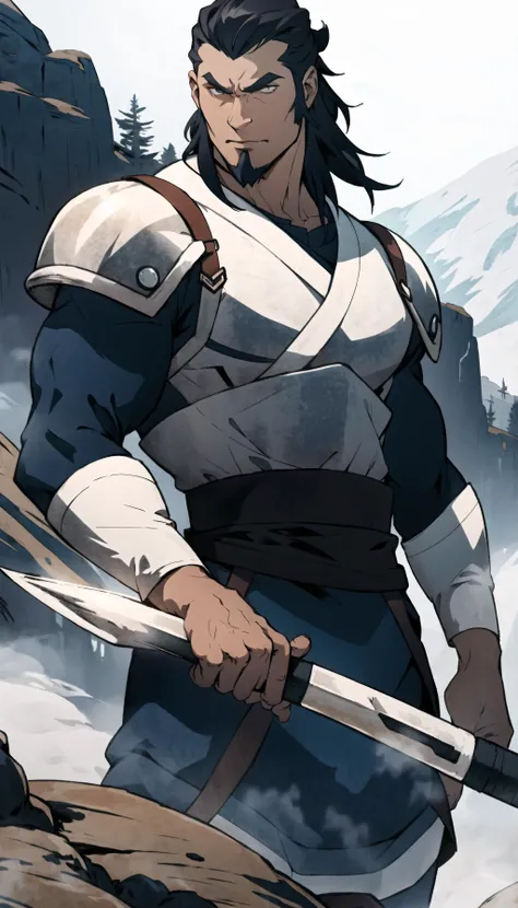 (cowboy shot), sfw, (masterpiece), (best quality:1.0), (ultra highres:1.0), detailed eyes
BREAK
<lora:TonraqTLOK-000007:0.7>TonraqTLOK , muscular male, knight, wolf-shoulder armor, holding, weapon
<lyco:UnlimitedBladeWorksV1:1.0>
BREAK
outdoors, gorgeous view