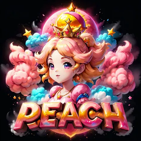 <lora:Harrlogos_v2.0:1>,("peach" text logo:1.15),pink,metallic,cute,(princess peach),clouds,sun,<lora:ChalkDustStyleSDXL:0.9>,chalkdust,