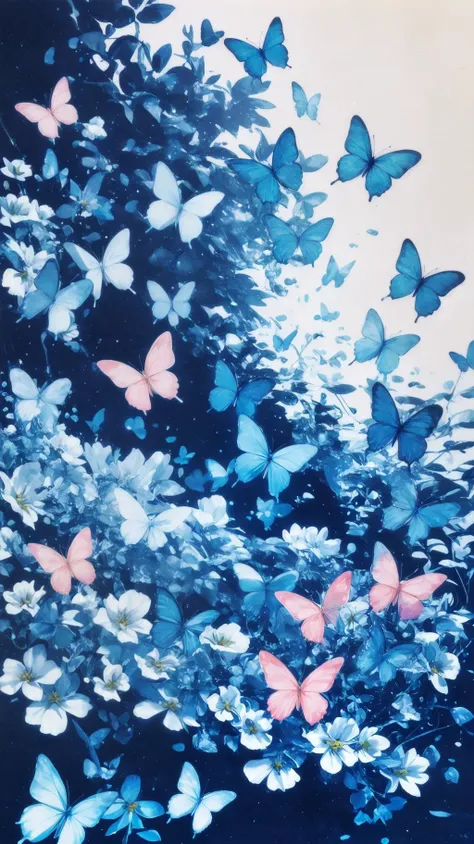 (masterpiece,top quality,best quality,official art,beautiful and aesthetic:1.2), abstract art, absurdres, darkness, colorful,
<lora:hudieqy1:0.7>hudie, butterfly, garden, flower field, flower, pink butterfly, blue butterfly,