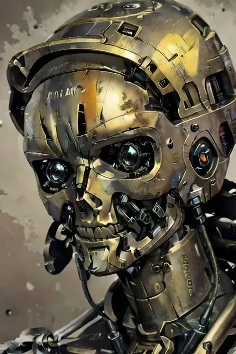 machines, divine, close-up face:1.3, bell, two side up
