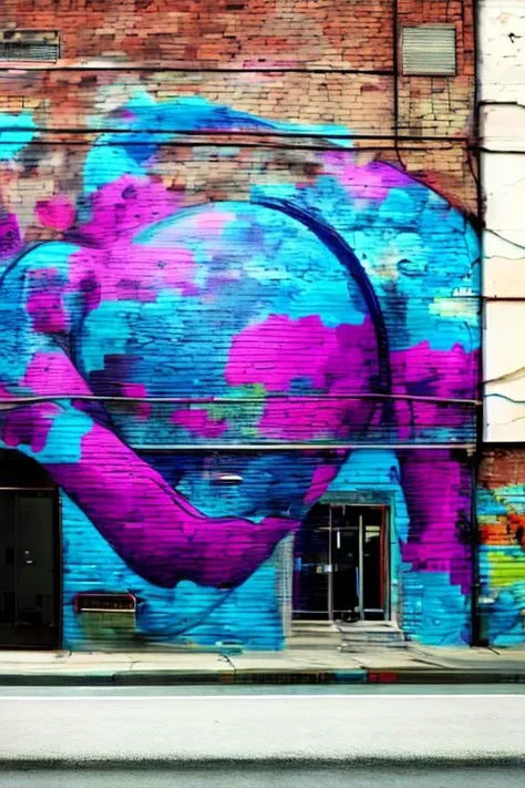 in love, physically based unbiased rendering, defined lines, shiny skin, street art