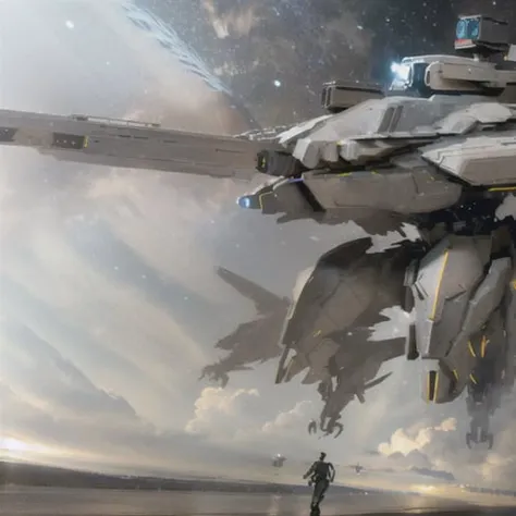 8k wallpaper, masterpiece, Cinematic Lighting, best quality, Illustration, detailed face depiction, dramatic angle,
((non-humanoid robot)), weapon, gun, cannon, military, mechanical parts, dragon, dragon-like, city_lights, galaxy, giant, glowing, night, night_sky, planet, sky, snow, snowing, space, star_\(sky\), starry_sky, wings, fire, darkness,
<lora:R_QuadrupedMechas:1>
<lora:FantasticDragon_v10:0.8>