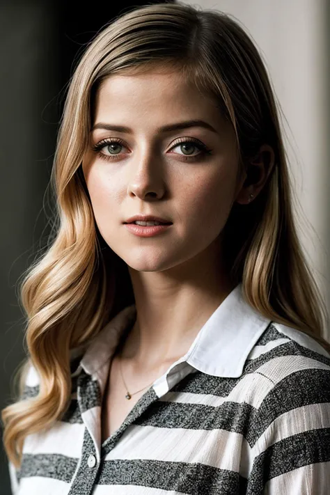 AbigaileJ_SoloTI_v1,
 <lora:add_detail:0>, photo of a woman with perfect hair, wearing Sandstone (striped shirt:1.1), (fantasy city:1.1), (closeup portrait), modelshoot style, (extremely detailed CG unity 8k wallpaper), professional majestic photography, (Leica M6 Camera), 24mm, exposure blend, hdr, faded, extremely intricate, High (Detail:1.1), Sharp focus, dramatic, soft cinematic light, (looking at viewer), (detailed pupils), 4k textures, elegant, ((((cinematic look)))), soothing tones, insane details, hyperdetailed, low contrast, (epicPhoto)