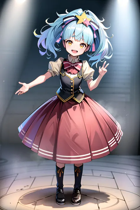 (masterpiece), (best quality), (ultra-detailed), hoshikawa idol, <lora:Hoshikawa:0.7>, stage, stage lights, full body