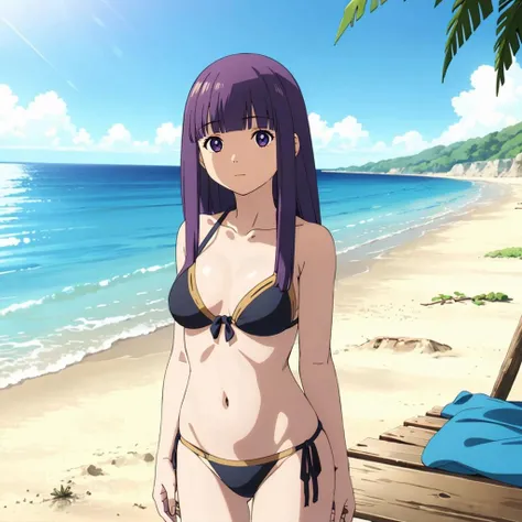 <lora:Fern001:0.7>,
Fern,1girl,
bikini,ocean,beach,sunshine,