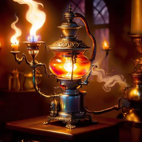 <lora:TechPunkAIv2Pruned:.9> GasLightFantasyAI coffee machine (Highly detailed, amazing fantasy setting), (Shiny Impressive lighting), (Colorful, Ultra Realistic, High quality, Highly detailed, Sharp focus, 8K UHD, Art photography), (trending on artstation)