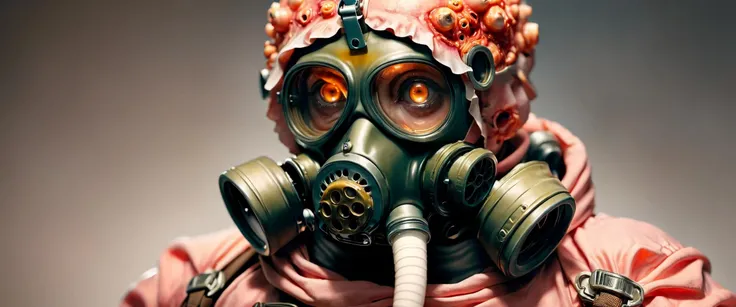 <lora:TechPunkAIv2Pruned:1> TumorPunkAI gas mask, face, tumor, ((small, tiny, miniature, cinematic lighting, tilt-shift, macro shot, studio shot))
