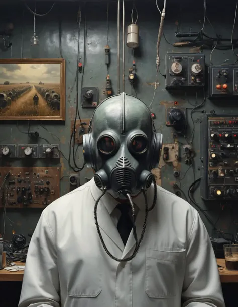 grbtw artstyle, surreal, disturbing, photorealistic, high resolution, beautiful, highest quality, masterpiece, highly detailed <lora:SDXL Grab-Bag-2 - Gasmask Guys - Trigger is grbtw artstyle:1>, <lora:add-detail-xl:0.75>