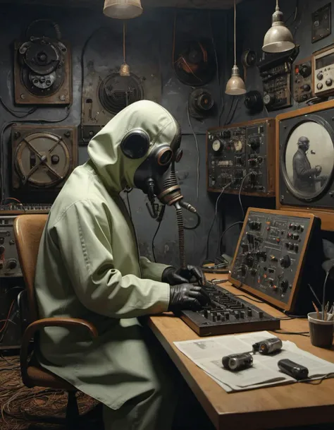 grbtw artstyle, surreal, disturbing, photorealistic, high resolution, beautiful, highest quality, masterpiece, highly detailed <lora:SDXL Grab-Bag-2 - Gasmask Guys - Trigger is grbtw artstyle:1>, <lora:add-detail-xl:0.85>