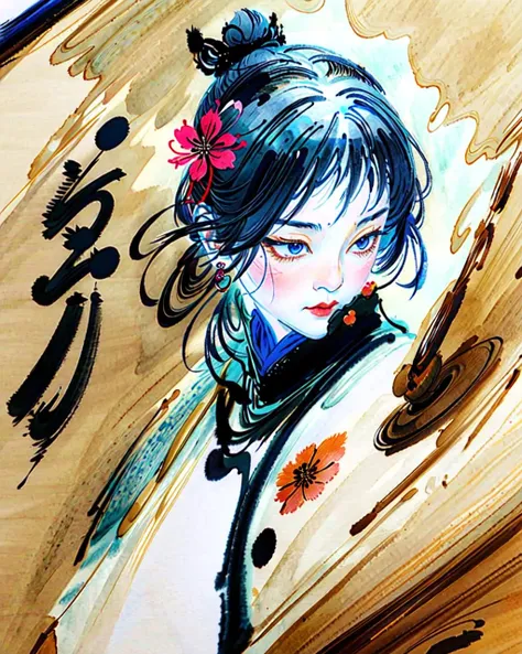 best quality,masterpiece,highly detailed,ultra-detailed, 1girl,<lora:neg4all_bdsqlsz_V3.5:-1>
<lora:de-anime-er_v10:-0.25> <lora:animezer:1> <lora:cartoon-photo_V2:1>1girl,  <lora:StoryofStone:0.75> the story of the stone, ç´æ¨å¤¢, Ink Dripping Drawing, , ink drawing, dripping ink, Japanese Ink Drawing, , ink drawing, inkwash, Japanese Ink Drawing
