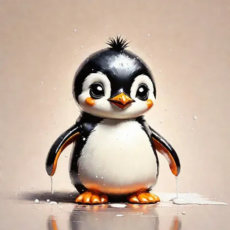 tb, small kawaii penguin <lora:ThickBrush:0.5>
