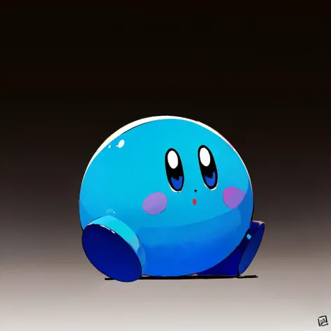 Highly detailed, High Quality, Masterpiece, blue Kirby, <lora:Kirby:0.9>