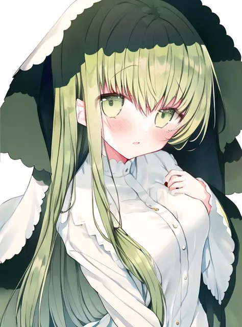 cecilia, 1girl, bangs, blush, green hair, long hair, medium breasts, looking at viewer, solo, breast, thigh, detailed face,
cecilia,1girl,bangs,blush,white background,dress,fingernails,green eyes,green hair,hair between eyes,hand grab,long hair,long sleeves,looking at viewer,sleeves past wrists,solo focus,upper body,veil,white dress,wide sleeves,
nsfw,