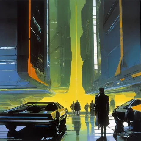 cyberpunk city by syd mead