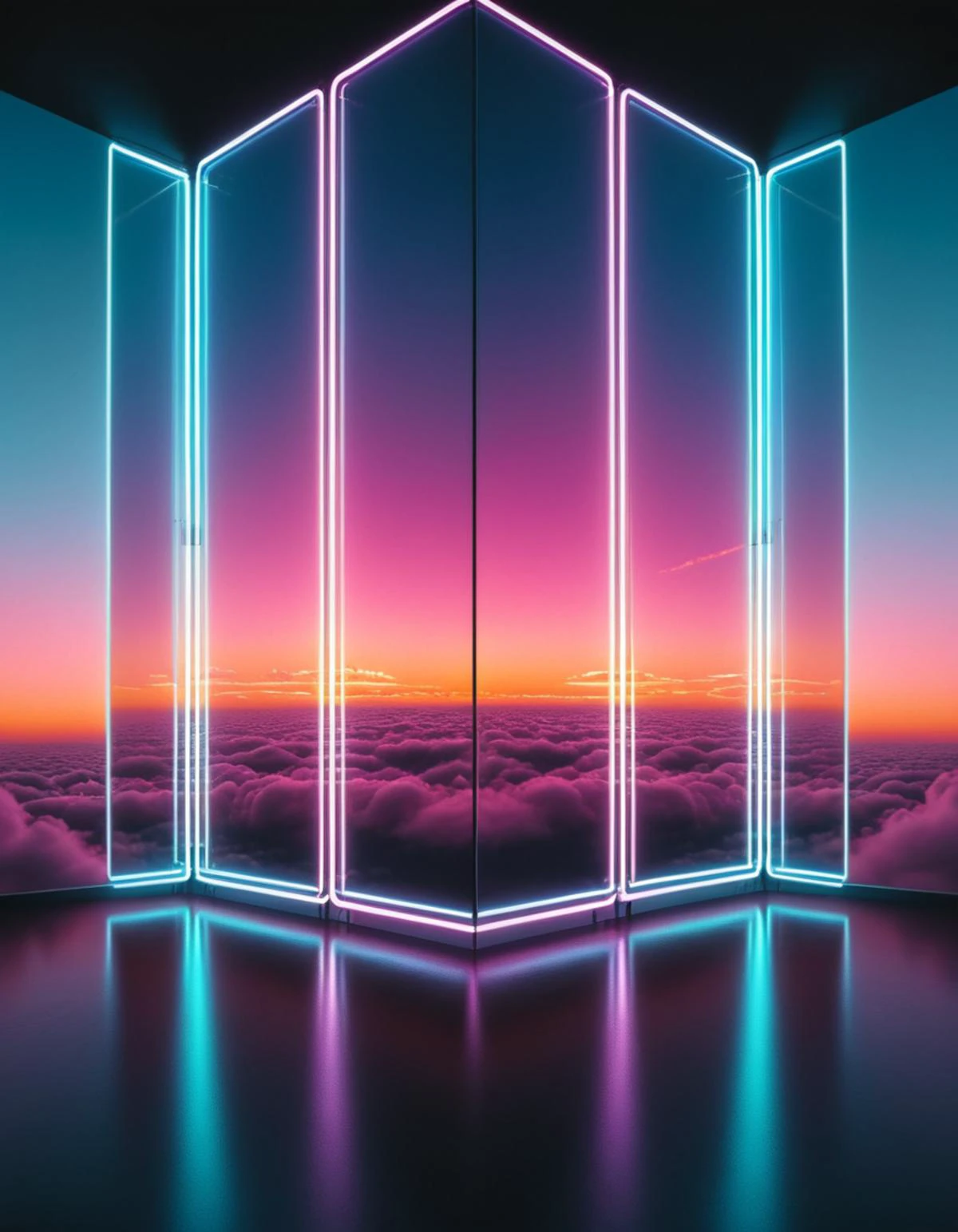 vintage, Dichromatic, Albumen, Normcore Art, Cloudy mad-vprwv, ral-neotlns, and Black mirror, appealing, Kodak portra, <lora:Neon_Cyberpunk_Vaporwave_SDXL:0.7> <lora:ral-neotlns-sdxl-000003:0.7>, perfect symmetry, theatrical, luxury, great light, polished, fine polished, dynamic cinematic color