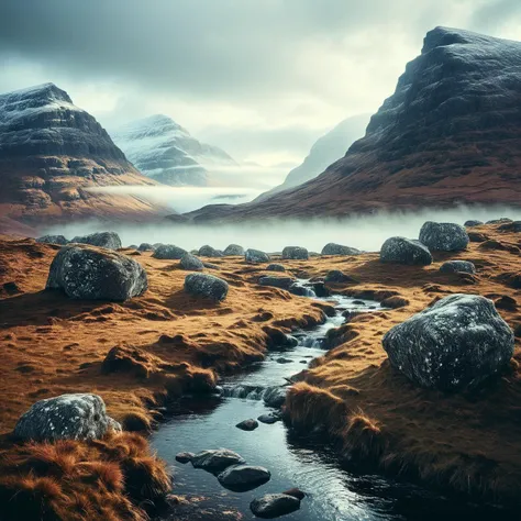 (((By the Scottish Highlands with misty mountains))), Surreal Dreamscape, Muted Tones, 4k Intricate Detail, Shot on Olympus, 90mm photo, Soft Focus, Dreamlike Quality, Letterbox, Otherworldly, Whimsical, Grainy, Soft Texture, High Key Photography, Soft Lighting, Surreal Feel, Dreamy Ambiance, Emphasizing Imagination, Creating Wonder, Evoking Dreams, Visual Fantasy, Artistic Technique, Soft Lighting, Dreamlike Concept, Imaginative Styling, Surreal Visual, Dreamy Story, Intricate Surrealism, Fantasy Landscape, Editorial Dream, Gentle Lighting, Dream Emotion, Imaginative Creativity <lora:add-detail-xl:2> <lora:Cosine_freck:1>