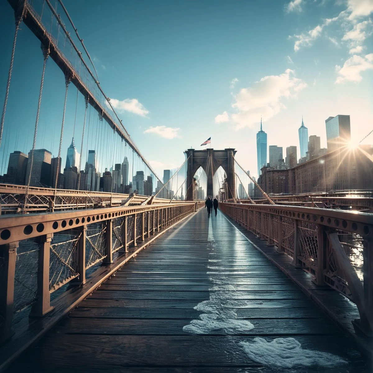 (((On a bridge with the Brooklyn Bridge in the background))), Surreal Dreamscape, Muted Tones, 4k Intricate Detail, Shot on Olympus, 90mm photo, Soft Focus, Dreamlike Quality, Letterbox, Otherworldly, Whimsical, Grainy, Soft Texture, High Key Photography, Soft Lighting, Surreal Feel, Dreamy Ambiance, Emphasizing Imagination, Creating Wonder, Evoking Dreams, Visual Fantasy, Artistic Technique, Soft Lighting, Dreamlike Concept, Imaginative Styling, Surreal Visual, Dreamy Story, Intricate Surrealism, Fantasy Landscape, Editorial Dream, Gentle Lighting, Dream Emotion, Imaginative Creativity <lora:add-detail-xl:2> <lora:Cosine_freck:1>