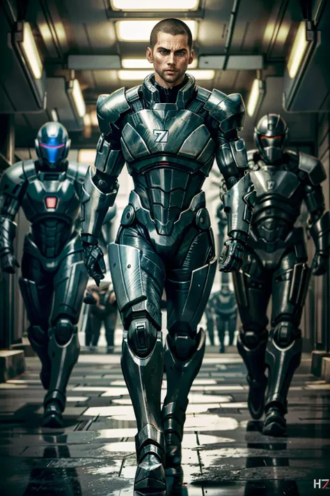 (masterpiece, best quality)
MaleShepard, looking at viewer, blue eyes, black hair, 1boy, holding, full body, weapon, male focus, multiple boys, solo focus, holding weapon, armor, gun, military, facial hair, helmet, robot, holding gun, rifle, beard, science fiction, 6+boys, realistic, assault rifle, cyborg, zombie, power armor, soldier, cyberpunk, power suit
<lora:epi_noiseoffset2:1> <lora:add_detail:0.5> <lora:MaleShepard:0.8>