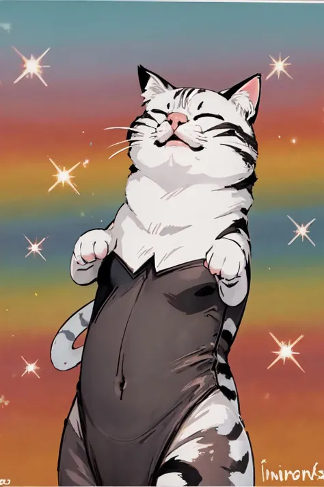 masterpiece, best quality, IncrsSecretPower, solo, closed eyes, <lora:FabulousSecretPowersMeme:1>, cat