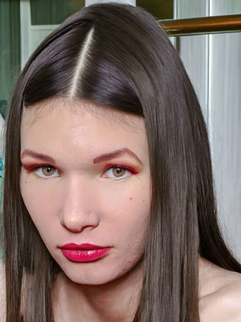<lora:ArielTylor_SD15_v1.1:1> ArielTylor polaroid photo Demon ((woman)) with Red Lips and Long White Hair Domenic Engres Style, flash photography, light bleed, scratches, Terry Richardson style,