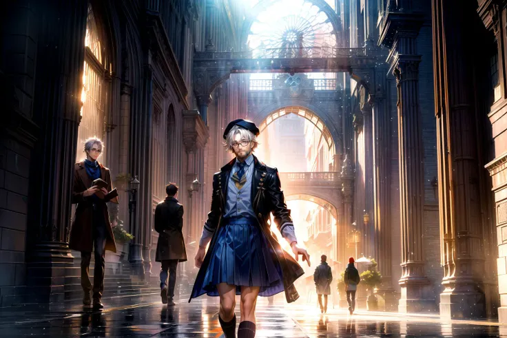 (magic:1.5), (magic powers:1.5), akashic records, (arcane magic:1.3), magic tools, library, magic artifacts, magic books, grassy area, soft lighting and sunlight
((3 girls and 2 boys):1.3),
A tightly-knit group with diverse personalities, showcasing camaraderie and friendship.
( (one girl has red hair with a white uniform dress):1.1),
The red-haired girl exudes an aura of confidence. Her white uniform dress is adorned with subtle magical symbols, hinting at her proficiency in mystical arts.
((one girl is blond wearing a light blue skirt), (one girl has black hair with a book in hand and wears a purple dress and knee high white socks):1.1),
The blond girl radiates a gentle charm in her light blue skirt, while the black-haired companion carries a book filled with ancient spells. Their contrasting styles symbolize the diversity of magical talents.
((one of the boys is a middle aged muscular male professor with dark brown skin tone, grey hair, and a beard wearing a brown jacket, dark skin, beret hat):1.1),
The middle-aged professor stands as a pillar of wisdom and strength, His brown jacket is adorned with magical insignias, reflecting his years of experience in teaching the arcane arts. He wears a gardener's hat with a flower in it and a towel around his neck.
((one boy is a student with white hair and glasses):1.2), (magic academy:1.3),
The student boy with white hair and glasses possesses an inquisitive gaze, signifying his eagerness to learn and unravel the mysteries of magic.
masterpiece, portrait,
The composition should be a captivating portrait, showcasing the characters' personalities and magical prowess in a full-body shot.
full body shot,
<lora:add_detail:0.5> <lora:DW-000008:0.1> <lora:LAS:0.4> <lora:hairdetailer:0.4> <lora:more_details:0.4> <lora:JZCG022-Citywalker:0.2> <lora:fstyle03-000005:0.4>