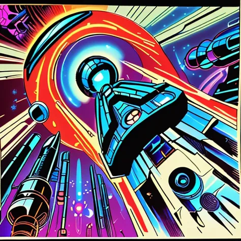 60s scifi ink comic by Jack Kirby, <lora:Fae_Dragon_SD1.5_version:1> DonMF43Dr4g0n