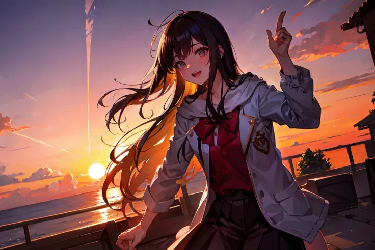 sunset,