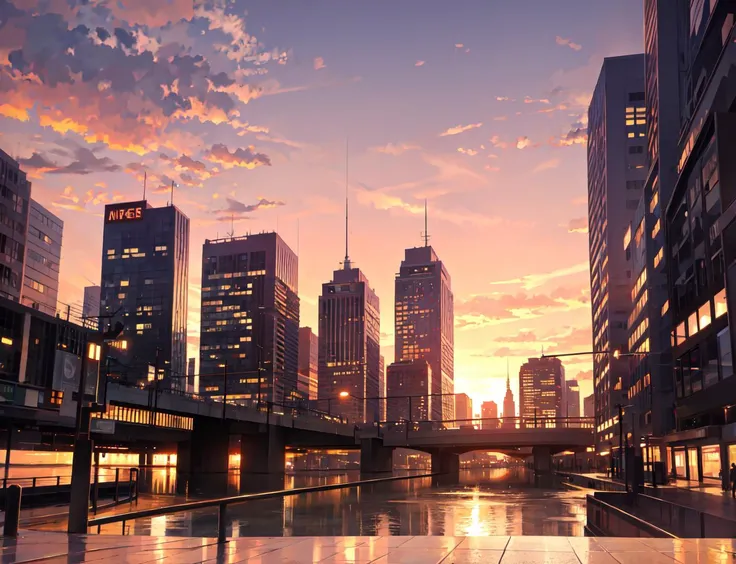 sunset,city