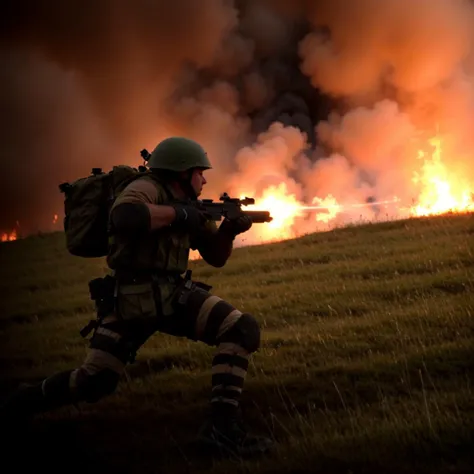wold war 2 combat scene, photorealistic,