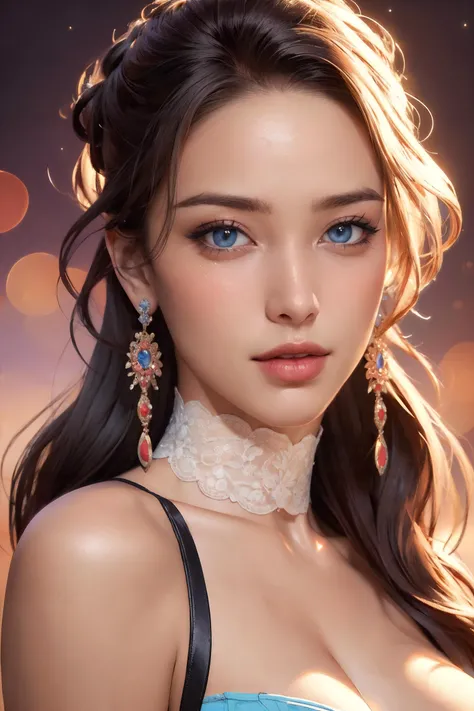 (masterpiece, realistic:1.3), (extremely intricate:1.2), (photorealistic:1.4), (extremely delicate), (ultra realistic:1.3), (medium shot:1.2), (modelshoot style), hyperrealistic photography, extremely detailed CG unity 8k wallpaper, UHD, HDR, RAW photo, dslr, hyperrealistic 3d render,
Build a stunning, highly detailed masterpiece, Bringer of justice, with a blindfold and scales symbolizing impartiality, Sensation, Short, Lean, Oval Face, Tan Skin, Brunette Hair, Amber Eyes, Narrow Nose, Thin Lips, Receding Chin, Shoulder-Length Hair, Straight Hair, Straight Bob, natural breasts, Hoop earrings, burgundy cream lipstick, realism oil painting, bold, Anime,
<lora:sxz-niji-v1:0.4>, nijistyle, <lora:simplePointedToeHeels_v20:0.2>, a pair of ggx heels, high heels, stockings, lace trim, pantyhose, lace choker, gigantic breasts, <lora:boxer_zombieRetreatJenny_v10:0.2>, jenny_zr2,