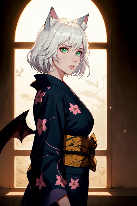 masterpiece, best quality, 1girl, medium breasts, black veil, night, darkness, shadow, cloudsCent-Angle Earth-QualityPos DemonicYukata