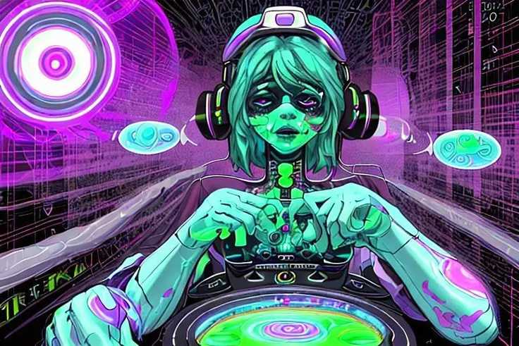 An AI taking LSD. Dosing acid. Really high on drugs.