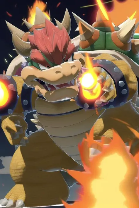 <lora:Bowser:1>, bowser, masterpiece, best quality, breathing_fire