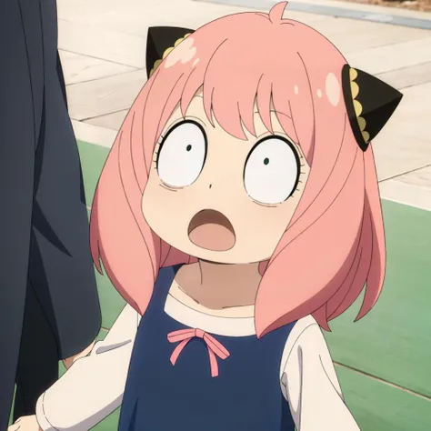 <lora:AnyaForgerSF001:0.7>,
AnyaForgerSF,1female_child,pink hair,cone hair bun,solo,
dress,
surprised,