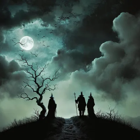Dark Fantasy Art of <lora:Dark Art Painting Style:1>
a painting of two people standing on a hill dark art painting style, dark, moody, dark fantasy style