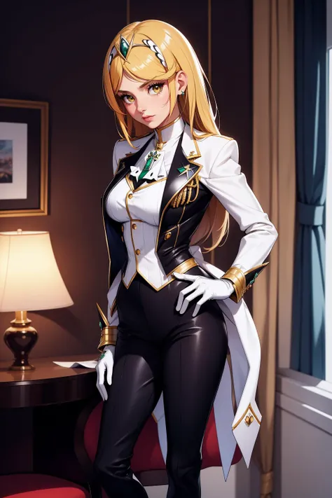 k, RAW photos, top quality, masterpiece: 1.2), (High Quality), ray tracing, HDR, (High Details), (Face detail), (Shadow Detail), (amplected), stylized blush, 3d, 3d render, 1girl, solo, masterpiece, best quality, high quality, highres, 4K, perfect anatomy, rendered eyes, lip gloss, makeup, woman, detailed, cleavage, thick thighs, 1girl, solo, masterpiece, best quality, high quality, highres, 4K, strmillia, fur hat, coat, fingerless gloves, pantyhose