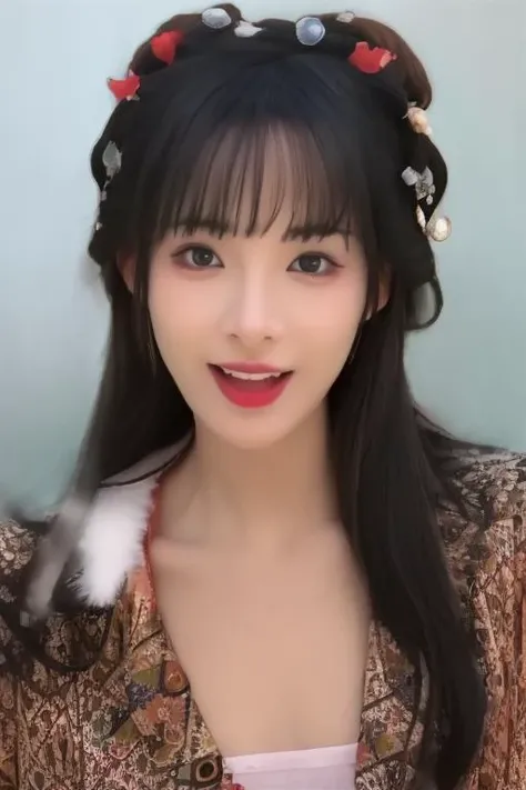 masterpiece, best quality,1girl, solo, with a smile on her face, looking_at_viewer, photorealistic,lilizai, wutengli <lora:love-lilizai-lora:1>,