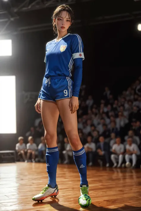 highres,absurdres,masterpiece,best quality,original,extremely detailed CG,extremely detailed wallpaper,perfect lighting,jitome,lips,makeup,standing on the stage,blurry background,
<lora:RetroSoccer:0.8>,retrosoccer,vintage soccer uniforme,