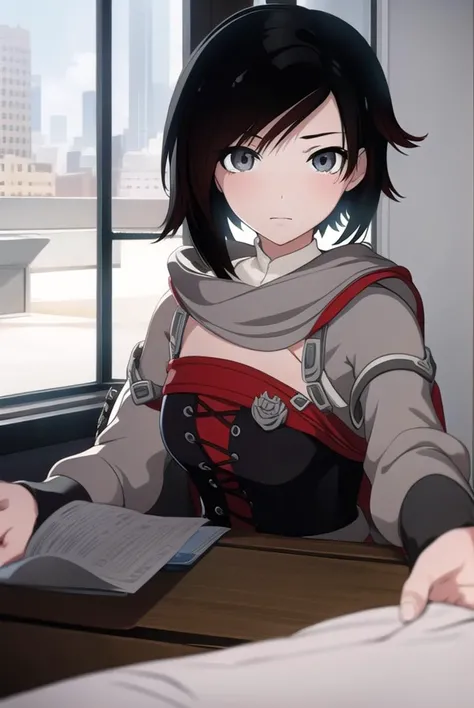 rubyrose, <lyco:rubyrosev4-lyco-nochekaiser:1>,
ruby rose, black hair, short hair, (grey eyes:1.5),
BREAK ,
BREAK looking at viewer,
BREAK outdoors,
BREAK <lora:GoodHands-vanilla:1>, (masterpiece:1.2), best quality, high resolution, unity 8k wallpaper, (illustration:0.8), (beautiful detailed eyes:1.6), extremely detailed face, perfect lighting, extremely detailed CG, (perfect hands, perfect anatomy),