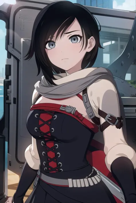 rubyrose, <lyco:rubyrosev4-lyco-nochekaiser:1>,
ruby rose, black hair, short hair, (grey eyes:1.5),
BREAK ,
BREAK looking at viewer,
BREAK outdoors,
BREAK <lora:GoodHands-vanilla:1>, (masterpiece:1.2), best quality, high resolution, unity 8k wallpaper, (illustration:0.8), (beautiful detailed eyes:1.6), extremely detailed face, perfect lighting, extremely detailed CG, (perfect hands, perfect anatomy),