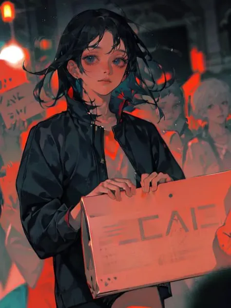 1girl,<lora:lvx-000002:1>,blurry, blurry_foreground, depth_of_field, blurry_background, motion_blur,black_hair, long_hair, <lora:retroStyleLora_10:0.6>
