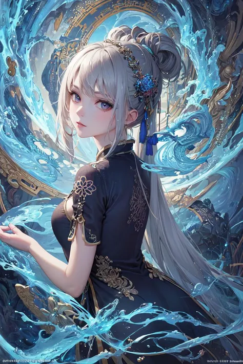 (masterpiece, top quality, best quality, official art, beautiful and aesthetic:1.2), (1girl:1.3), extreme detailed,(fractal art:1.3),colorful,highest detailed,(chinese clothes:1.2),