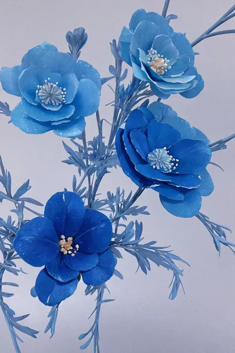 flower,
Veronica
,in the style of periwinkle and light azure, dreamy and romantic compositions, peach, ethereal foliage, playful arrangements,