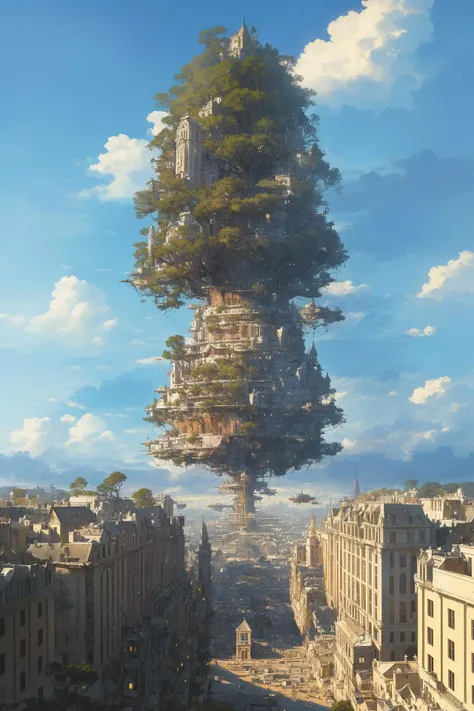 sky city,building floating on air,(((masterpiece,best quality))),((good structure,Good composition,good atomy)), ((clear, original,beautiful)),see color, ,cloud,<lora:floatingmix2:0.8>, <lora:shashab_20230719005306:0.2>,giant tree,World Tree, tree world,green theme,, (((masterpiece,best quality))),((good structure,Good composition,good atomy)), ((clear, original,beautiful)),