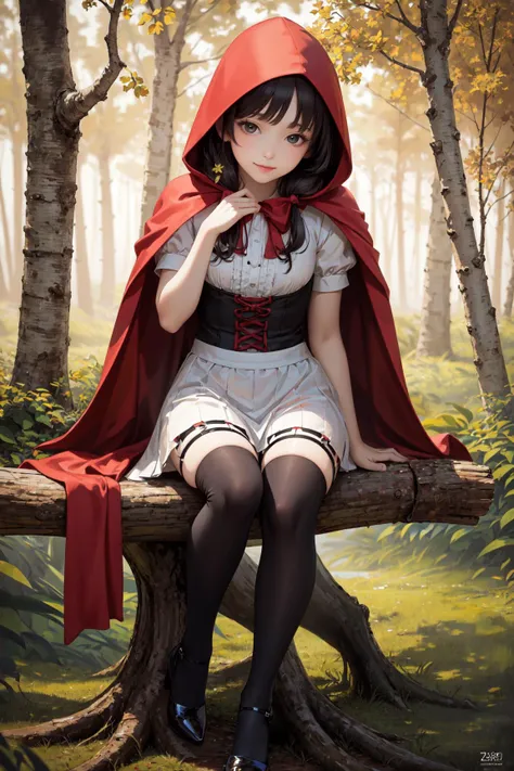 1 Beautiful Girl (Best Quality), Little Red Riding Hood, Rape, Rape, 18 Forbidden Images, Uplifted Smile,