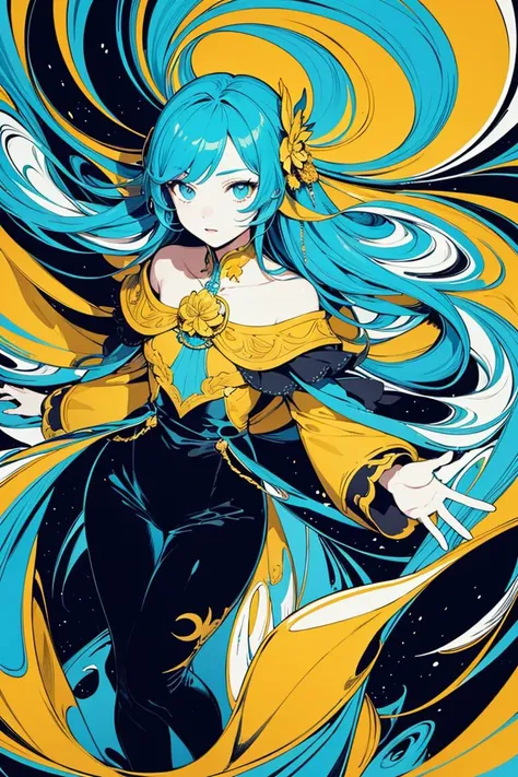 (flat color:1.1),(colorful:1.3),(masterpiece:1.2), best quality, masterpiece, original, extremely detailed wallpaper, looking at viewer,1girl,solo,floating colorful water