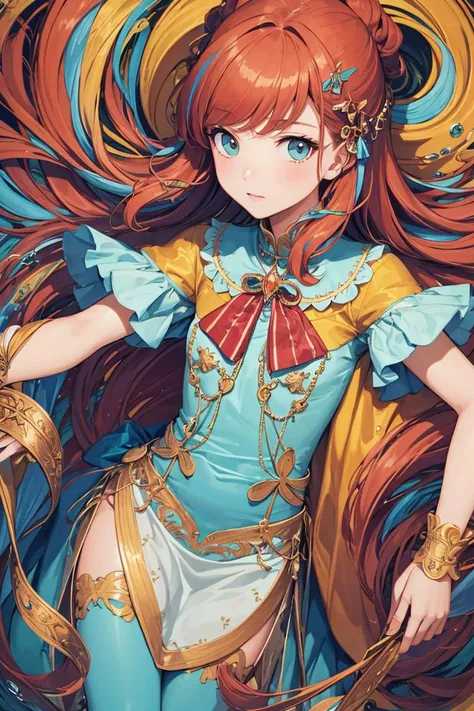 (flat color:1.1),(colorful:1.3),(masterpiece:1.2), best quality, masterpiece, original, extremely detailed wallpaper, looking at viewer,1girl,solo,floating colorful water
