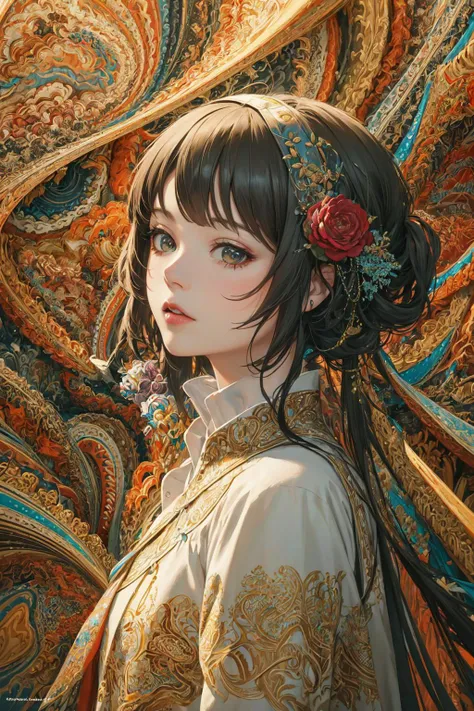 (masterpiece, top quality, best quality, official art, beautiful and aesthetic:1.2), (1girl), extreme detailed,(fractal art:1.3),colorful,highest detailed