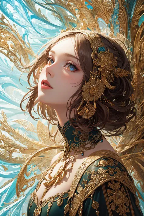 (masterpiece, top quality, best quality, official art, beautiful and aesthetic:1.2), (1girl), extreme detailed,(fractal art:1.3),colorful,highest detailed