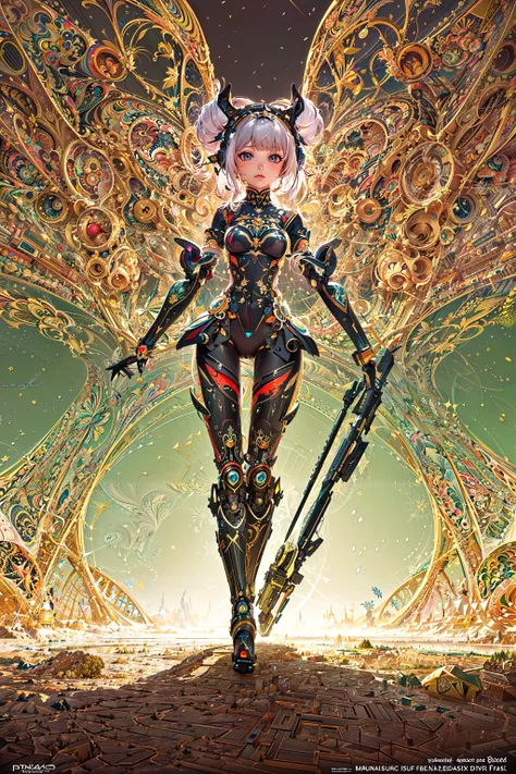 (masterpiece, top quality, best quality, official art, beautiful and aesthetic:1.2), (1girl), extreme detailed,(fractal art:1.3),colorful,highest detailed <lora:blindbox_V1Mix:0.6> full body, chibi, robot,